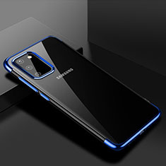 Samsung Galaxy S20用極薄ソフトケース シリコンケース 耐衝撃 全面保護 クリア透明 S01 サムスン ネイビー