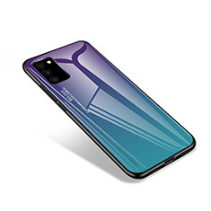 Samsung Galaxy S20 FE (2022) 5G用ハイブリットバンパーケース プラスチック 鏡面 カバー サムスン パープル