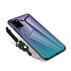 Samsung Galaxy S20 FE (2022) 5G用ハイブリットバンパーケース プラスチック 鏡面 カバー M01 サムスン パープル