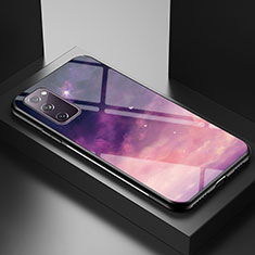 Samsung Galaxy S20 FE (2022) 5G用ハイブリットバンパーケース プラスチック パターン 鏡面 カバー LS1 サムスン パープル