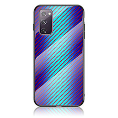 Samsung Galaxy S20 FE (2022) 5G用ハイブリットバンパーケース プラスチック 鏡面 虹 グラデーション 勾配色 カバー LS2 サムスン ネイビー