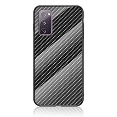 Samsung Galaxy S20 FE (2022) 5G用ハイブリットバンパーケース プラスチック 鏡面 虹 グラデーション 勾配色 カバー LS2 サムスン ブラック