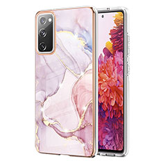 Samsung Galaxy S20 FE (2022) 5G用シリコンケース ソフトタッチラバー バタフライ パターン カバー Y05B サムスン ピンク