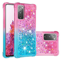 Samsung Galaxy S20 FE 4G用シリコンケース ソフトタッチラバー ブリンブリン カバー S02 サムスン ピンク