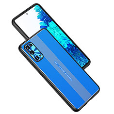 Samsung Galaxy S20 FE 4G用ケース 高級感 手触り良い アルミメタル 製の金属製 兼シリコン カバー JL1 サムスン ネイビー