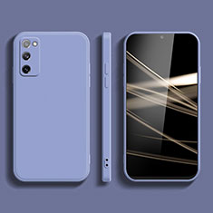 Samsung Galaxy S20 FE 5G用360度 フルカバー極薄ソフトケース シリコンケース 耐衝撃 全面保護 バンパー S03 サムスン ラベンダーグレー