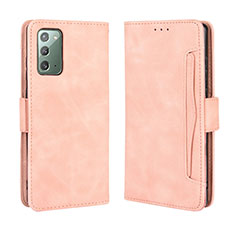Samsung Galaxy S20 FE 5G用手帳型 レザーケース スタンド カバー BY3 サムスン ピンク