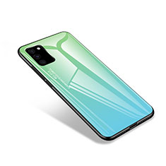 Samsung Galaxy S20 Lite 5G用ハイブリットバンパーケース プラスチック 鏡面 カバー サムスン グリーン