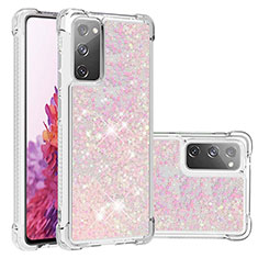 Samsung Galaxy S20 Lite 5G用シリコンケース ソフトタッチラバー ブリンブリン カバー S01 サムスン ピンク