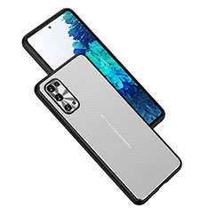 Samsung Galaxy S20 Lite 5G用ケース 高級感 手触り良い アルミメタル 製の金属製 兼シリコン カバー JL1 サムスン シルバー