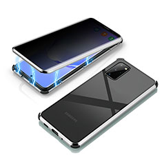 Samsung Galaxy S20 Plus 5G用ケース 高級感 手触り良い アルミメタル 製の金属製 360度 フルカバーバンパー 鏡面 カバー LK4 サムスン シルバー