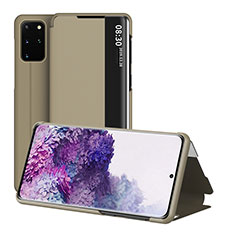 Samsung Galaxy S20 Plus 5G用手帳型 レザーケース スタンド カバー ZL2 サムスン ゴールド