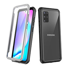 Samsung Galaxy S20 Plus 5G用ハイブリットバンパーケース プラスチック 兼シリコーン カバー 前面と背面 360度 フル U01 サムスン ブラック