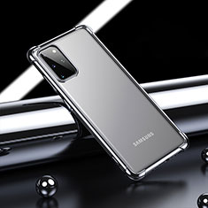 Samsung Galaxy S20 Plus 5G用極薄ソフトケース シリコンケース 耐衝撃 全面保護 クリア透明 H03 サムスン ブラック