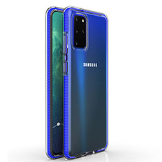 Samsung Galaxy S20 Plus 5G用極薄ソフトケース シリコンケース 耐衝撃 全面保護 クリア透明 H01 サムスン ネイビー