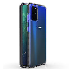 Samsung Galaxy S20 Plus 5G用極薄ソフトケース シリコンケース 耐衝撃 全面保護 クリア透明 H01 サムスン ブラック