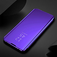 Samsung Galaxy S20 Plus 5G用手帳型 レザーケース スタンド 鏡面 カバー M03 サムスン パープル