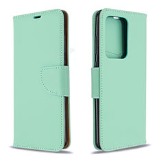 Samsung Galaxy S20 Plus用手帳型 レザーケース スタンド カバー B06F サムスン グリーン