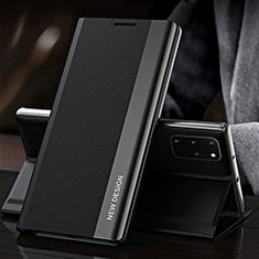 Samsung Galaxy S20 Plus用手帳型 レザーケース スタンド カバー QH2 サムスン ブラック