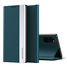 Samsung Galaxy S20 Plus用手帳型 レザーケース スタンド カバー QH1 サムスン グリーン