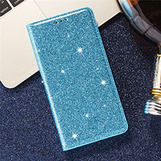 Samsung Galaxy S20 Plus用手帳型 レザーケース スタンド カバー L09 サムスン ブルー