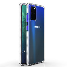 Samsung Galaxy S20 Plus用極薄ソフトケース シリコンケース 耐衝撃 全面保護 クリア透明 H01 サムスン ホワイト