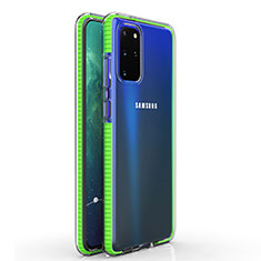Samsung Galaxy S20 Plus用極薄ソフトケース シリコンケース 耐衝撃 全面保護 クリア透明 H01 サムスン グリーン