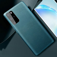 Samsung Galaxy S20 Plus用ケース 高級感 手触り良いレザー柄 R01 サムスン グリーン