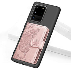 Samsung Galaxy S20 Ultra 5G用極薄ソフトケース シリコンケース 耐衝撃 全面保護 マグネット式 バンパー S11D サムスン ピンク