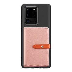 Samsung Galaxy S20 Ultra 5G用極薄ソフトケース シリコンケース 耐衝撃 全面保護 マグネット式 バンパー S12D サムスン ピンク