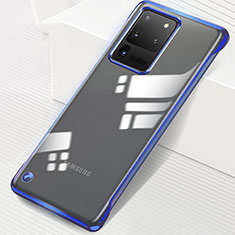 Samsung Galaxy S20 Ultra 5G用ハードカバー クリスタル クリア透明 S02 サムスン ネイビー