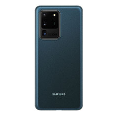 Samsung Galaxy S20 Ultra 5G用極薄ケース クリア透明 プラスチック 質感もマットH01 サムスン ネイビー