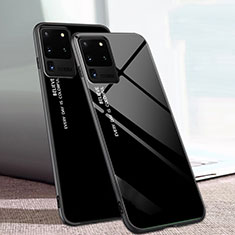 Samsung Galaxy S20 Ultra 5G用ハイブリットバンパーケース プラスチック 鏡面 カバー T01 サムスン ブラック