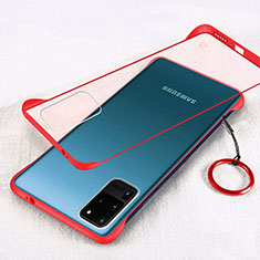 Samsung Galaxy S20 Ultra 5G用ハードカバー クリスタル クリア透明 S03 サムスン レッド