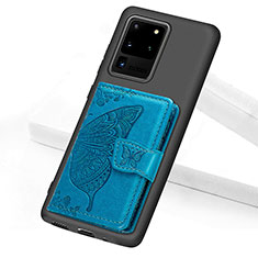 Samsung Galaxy S20 Ultra用極薄ソフトケース シリコンケース 耐衝撃 全面保護 マグネット式 バンパー S11D サムスン ネイビー