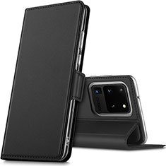 Samsung Galaxy S20 Ultra用手帳型 レザーケース スタンド カバー L02 サムスン ブラック