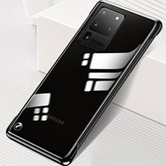 Samsung Galaxy S20 Ultra用ハードカバー クリスタル クリア透明 S02 サムスン ブラック