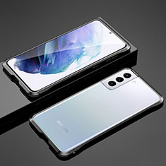 Samsung Galaxy S21 5G用ケース 高級感 手触り良い アルミメタル 製の金属製 バンパー カバー サムスン ブラック