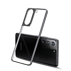 Samsung Galaxy S21 5G用極薄ソフトケース シリコンケース 耐衝撃 全面保護 クリア透明 H01 サムスン ブラック