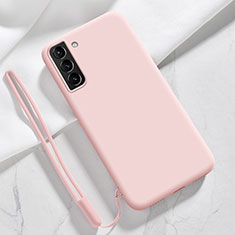 Samsung Galaxy S21 5G用360度 フルカバー極薄ソフトケース シリコンケース 耐衝撃 全面保護 バンパー S05 サムスン ピンク