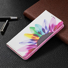 Samsung Galaxy S21 5G用手帳型 レザーケース スタンド パターン カバー B03F サムスン カラフル