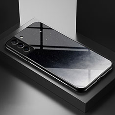 Samsung Galaxy S21 5G用ハイブリットバンパーケース プラスチック 星空 鏡面 カバー A01 サムスン ブラック