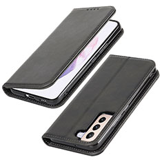 Samsung Galaxy S21 5G用手帳型 レザーケース スタンド カバー T06D サムスン ブラック