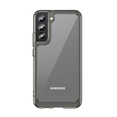 Samsung Galaxy S21 5G用ハイブリットバンパーケース クリア透明 プラスチック カバー M03 サムスン グレー