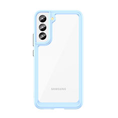 Samsung Galaxy S21 5G用ハイブリットバンパーケース クリア透明 プラスチック カバー M03 サムスン ネイビー