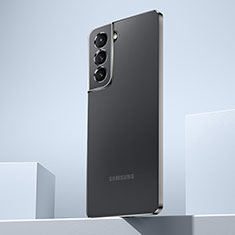 Samsung Galaxy S21 5G用極薄ソフトケース シリコンケース 耐衝撃 全面保護 クリア透明 H07 サムスン ブラック