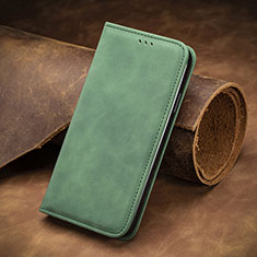 Samsung Galaxy S21 5G用手帳型 レザーケース スタンド カバー S07D サムスン グリーン