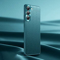 Samsung Galaxy S21 5G用ケース 高級感 手触り良いレザー柄 C07 サムスン グリーン