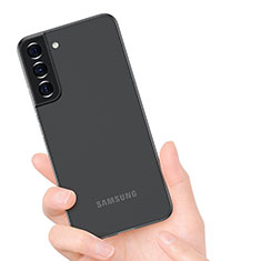 Samsung Galaxy S21 5G用極薄ケース クリア透明 プラスチック 質感もマットU02 サムスン ブラック