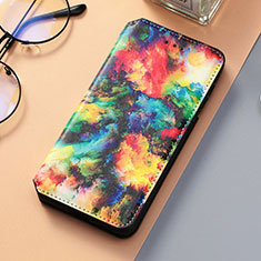 Samsung Galaxy S21 5G用手帳型 レザーケース スタンド パターン カバー S06D サムスン マルチカラー